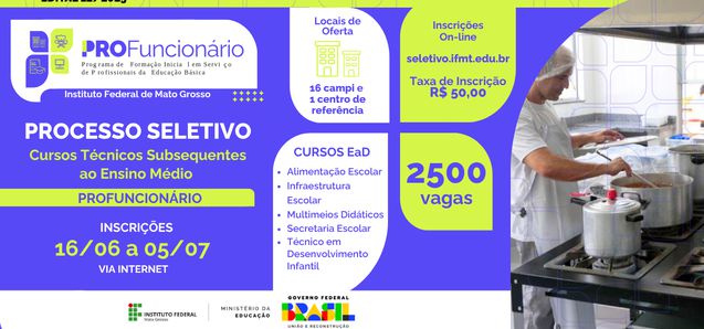 IFMT oferece 2.500 vagas em cursos técnicos para servidores da educação